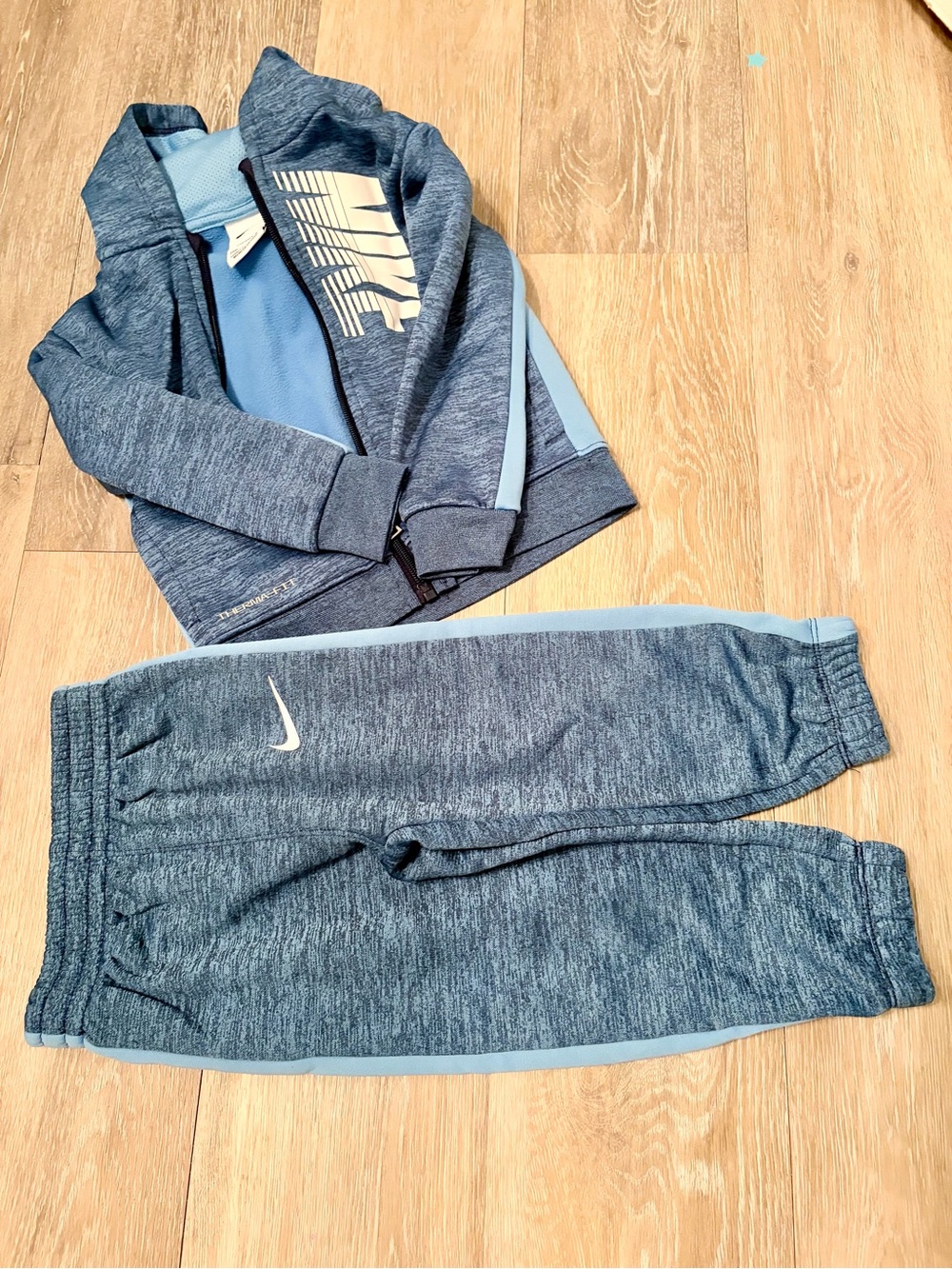 Nike Kids Blue Heather Fleece Jogger Pants - Lightweight Athletic Bottoms